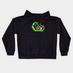 Sloth and Cat Dragon Slayers Kids Hoodie